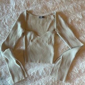 URBAN OUTFITTERS fitted crop corset style sweater